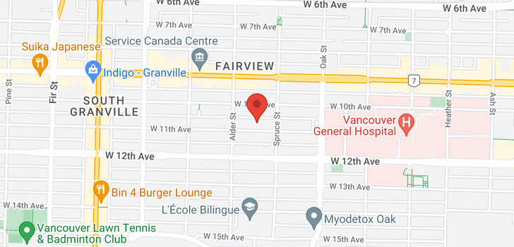 map of 303 1149 W 11TH AVENUE